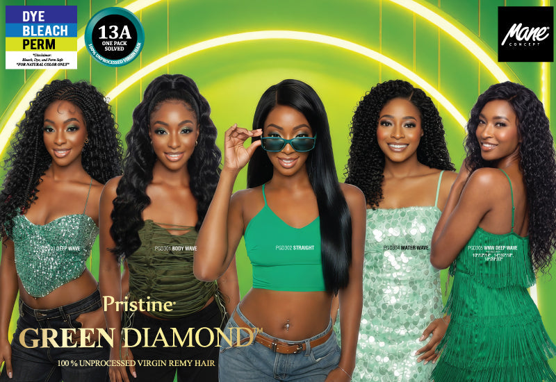 Meet Pristine Green Diamond: Premium Virgin Remy Hair for Effortless Luxury