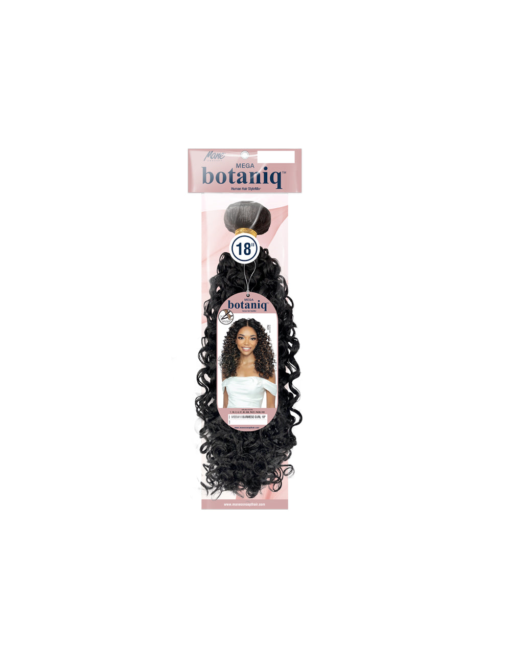MEGA botaniq Human Hair StyleMix MBBM18-BURMESE CURL 18"