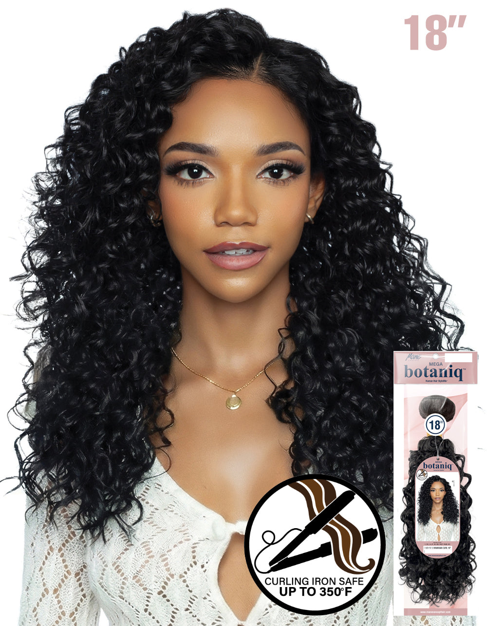 MEGA botaniq Human Hair StyleMix MBHW18-HAWAIIAN CURL 18"