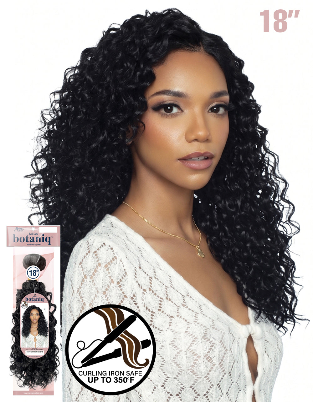 MEGA botaniq Human Hair StyleMix MBHW18-HAWAIIAN CURL 18"