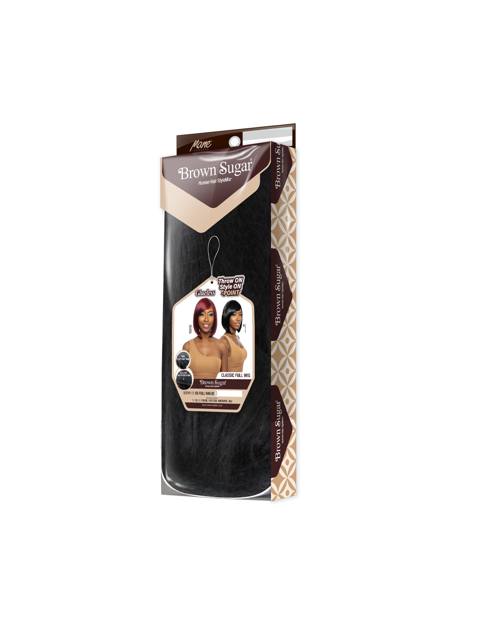 [Brown Sugar] Human Hair Blend Classic Full Wig Glueless Full Cap Throw ON! Style ON! POINT! - BSFW101