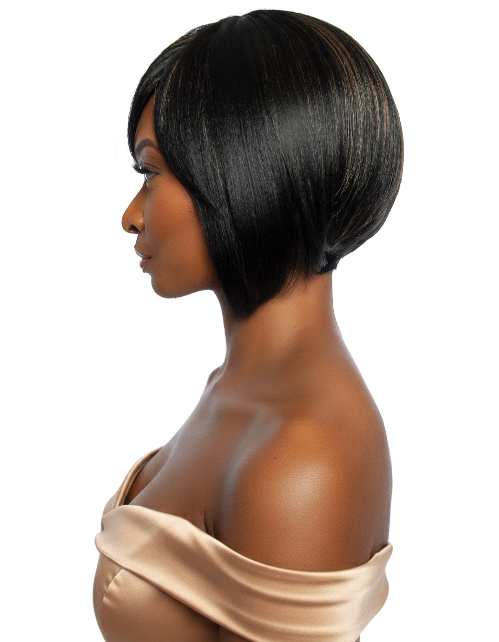 [Brown Sugar] Human Hair Blend Classic Full Wig Glueless Full Cap Throw ON! Style ON! POINT! - BSFW103