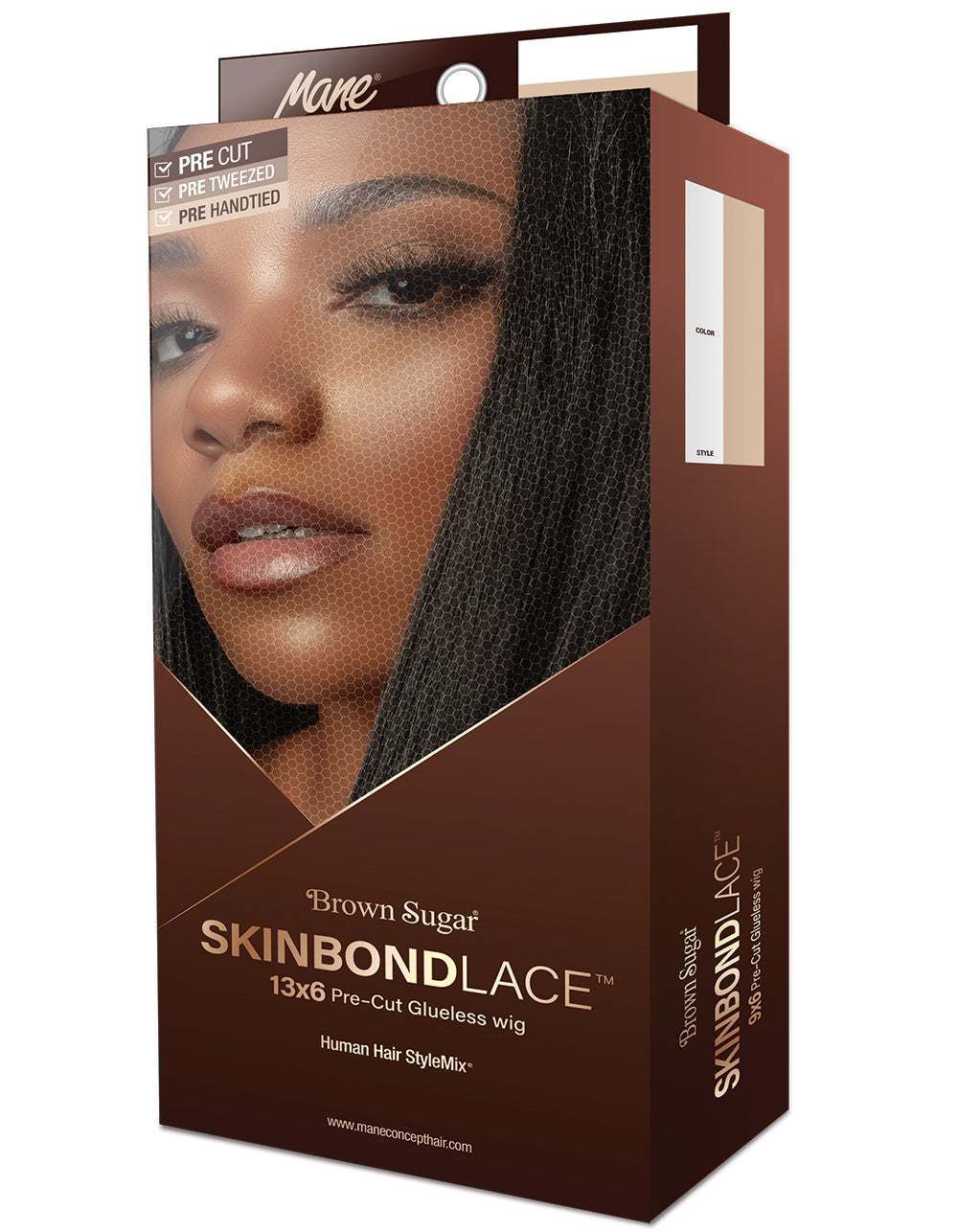[Mane Concept] Brown Sugar SkinBond Lace Pre-Cut Glueless Wig-13X6 GLUELESS 01- BSSB205
