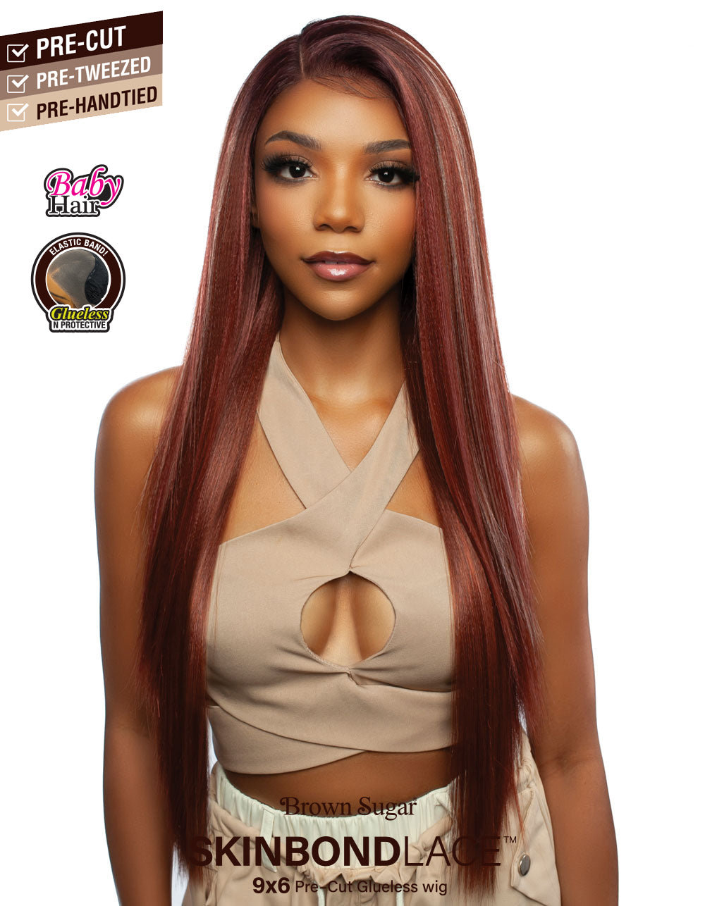 [Mane Concept] Brown Sugar Skin Bond Lace Pre-Cut Glueless Wig- 9x6 PRE-CUT 01- BSSB201