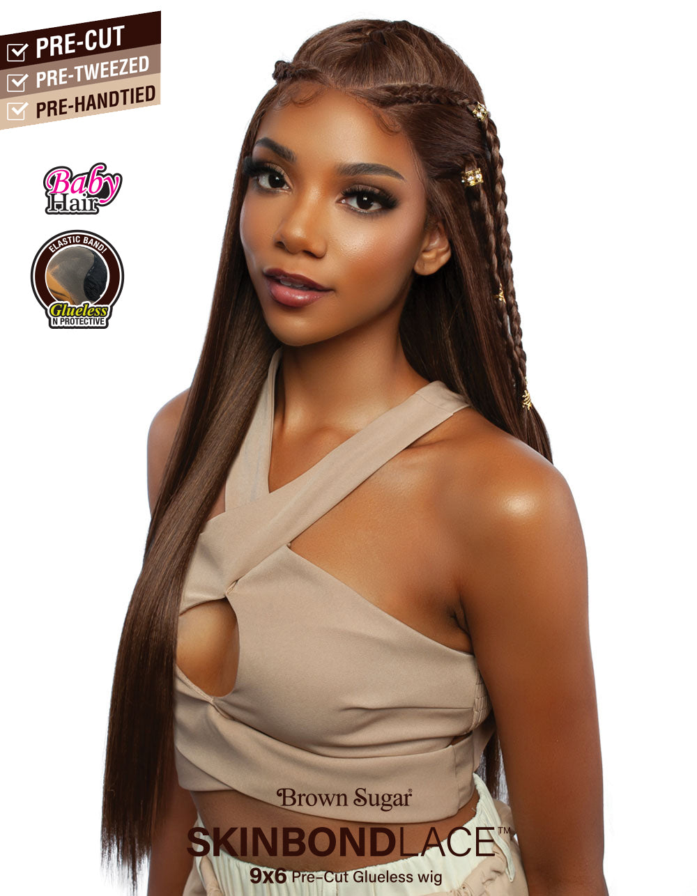 [Mane Concept] Brown Sugar Skin Bond Lace Pre-Cut Glueless Wig- 9x6 PRE-CUT 01- BSSB201