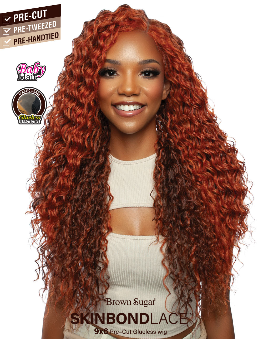 [Mane Concept] Brown Sugar Skin Bond Lace Pre-Cut Glueless Wig- 9x6 PRE-CUT 04- BSSB204