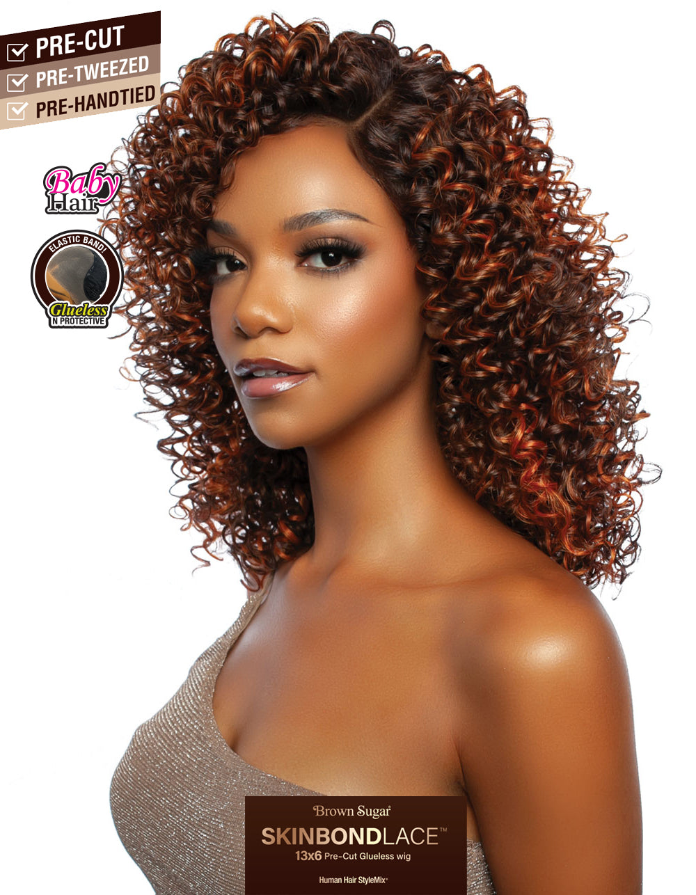 [Mane Concept] Brown Sugar SkinBond Lace Pre-Cut Glueless Wig-13X6 GLUELESS 03- BSSB207