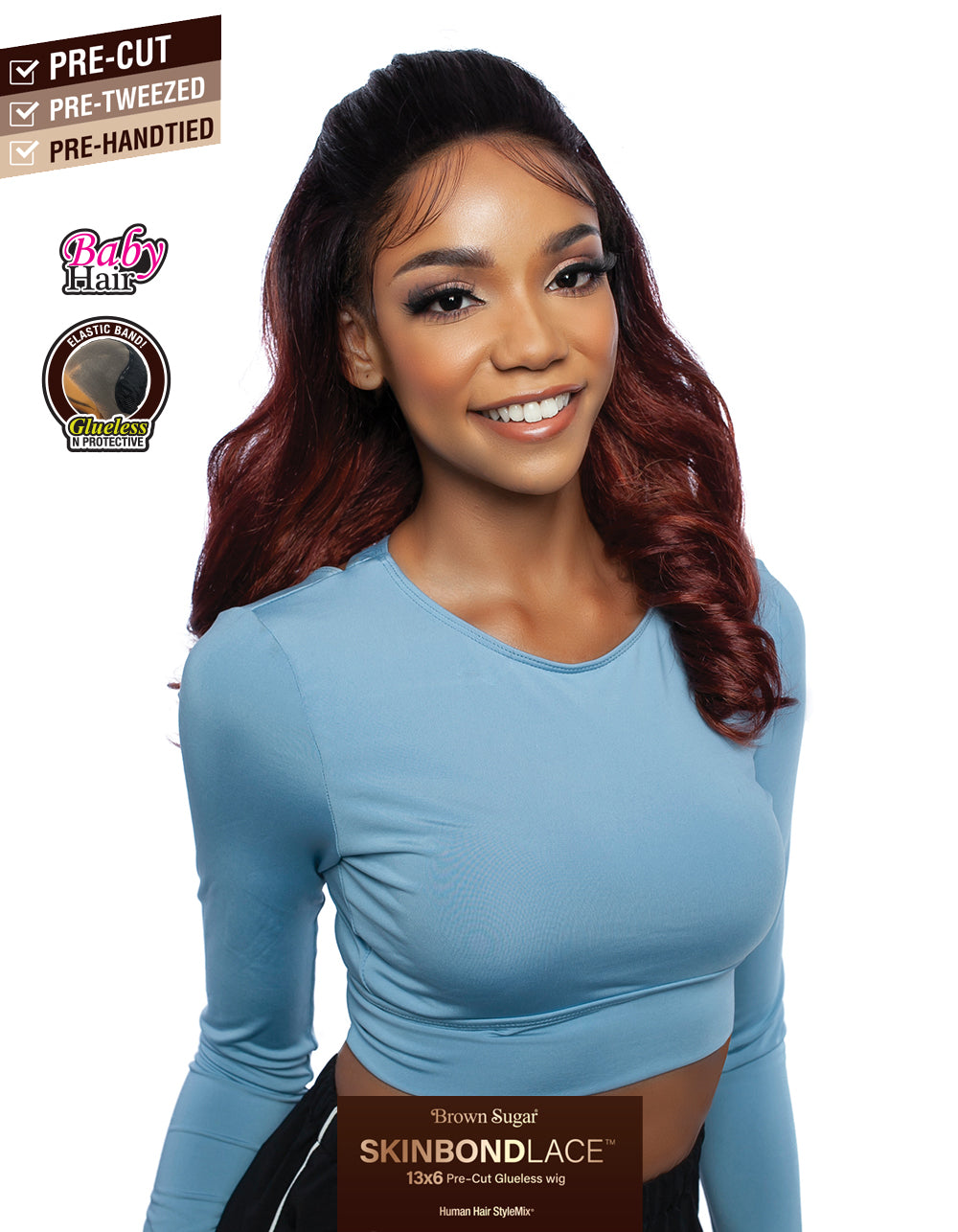 [Mane Concept] Brown Sugar SkinBond Lace Pre-Cut Glueless Wig-13X6 GLUELESS 07- BSSB211