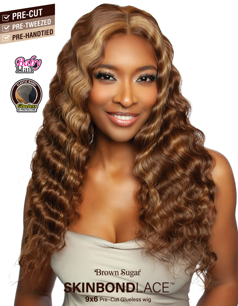 [Mane Concept] Brown Sugar Skin Bond Lace Pre-Cut Glueless Wig- 9x6 PRE-CUT 05- BSSB213
