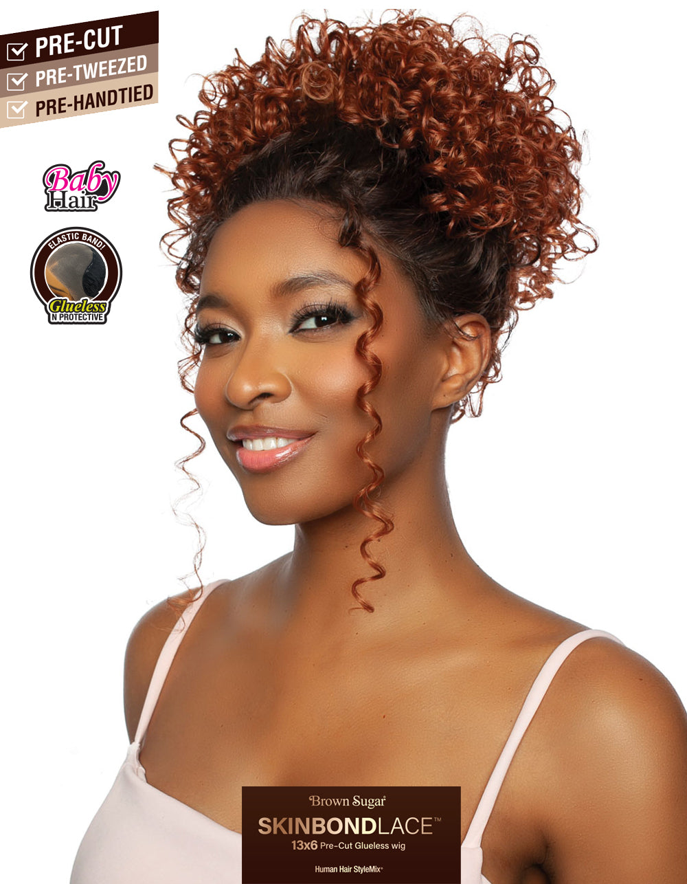 [Mane Concept] Brown Sugar SkinBond Lace Pre-Cut Glueless Wig-13X6 GLUELESS 09- BSSB215