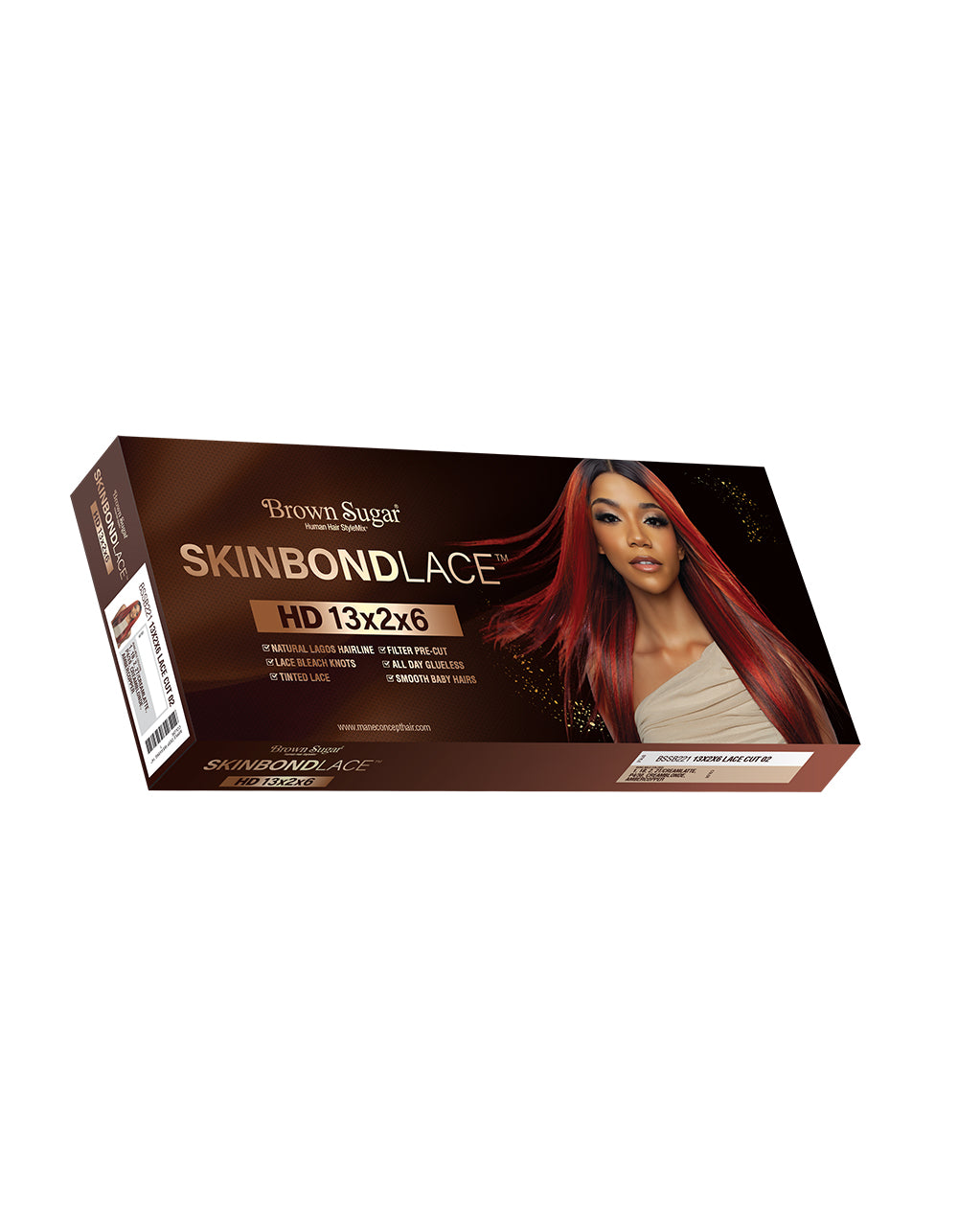 [Brown Sugar] Skinbond Lace Human Hair Style Mix HD 13x2x6 Lace Part Wig - BSSB221 13x2x6 LACE CUT 02