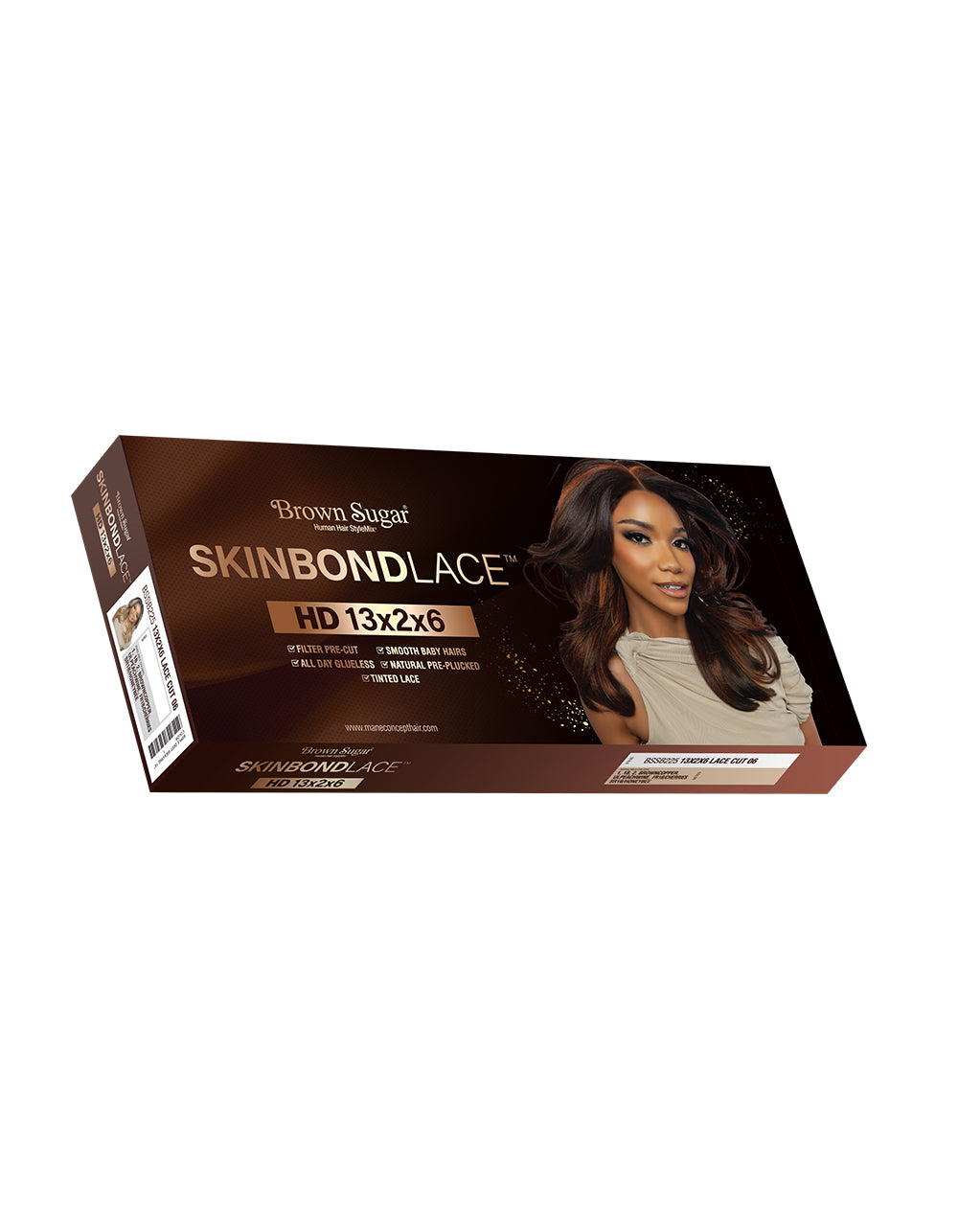 [Brown Sugar] Skinbond Lace Human Hair Style Mix HD 13x2x6 Lace Part Wig - BSSB225 13x2x6 LACE CUT 06