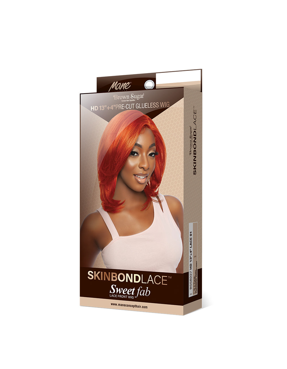 [Brown Sugar] SkinBond Lace Pre-Cut Sweet Fab Lace Front Wig - BSSB227 HD 13"+4" LACE 01