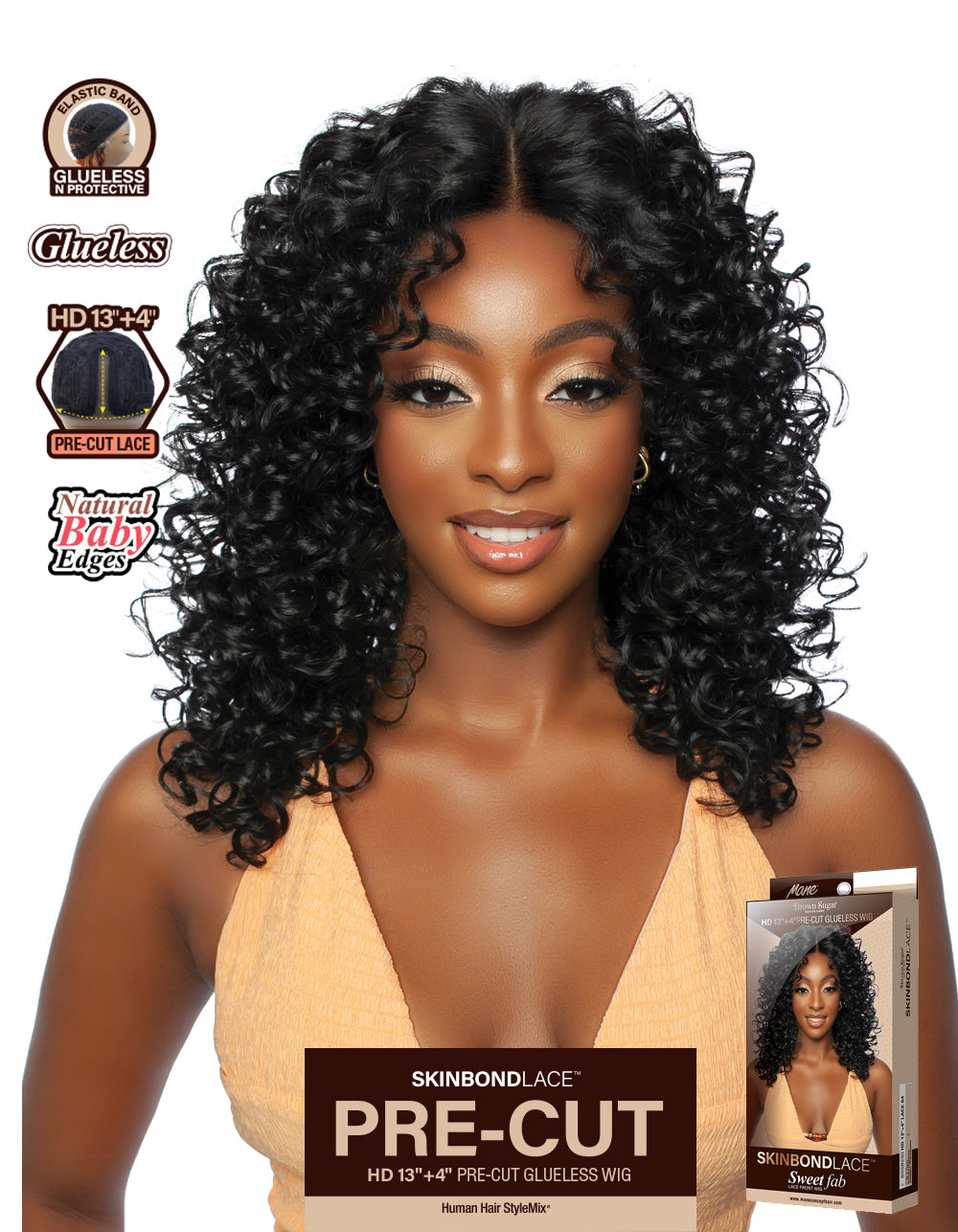 [Brown Sugar] SkinBond Lace Pre-Cut Sweet Fab Lace Front Wig - BSSB230 HD 13"+4" LACE 04