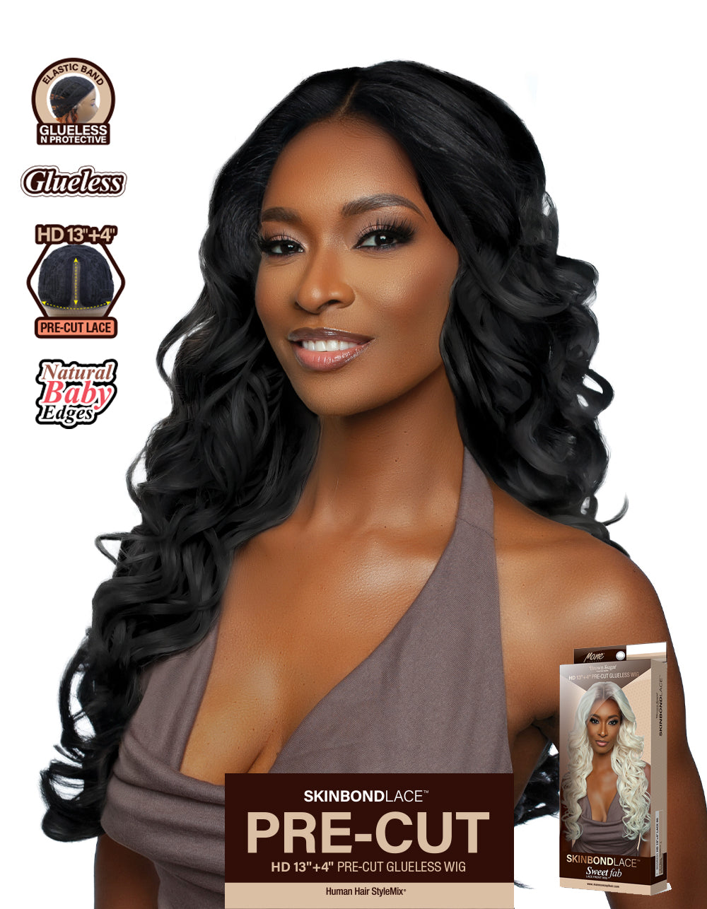 [Brown Sugar] SkinBond Lace Pre-Cut Sweet Fab Lace Front Wig - BSSB231 HD 13"+4" LACE 05