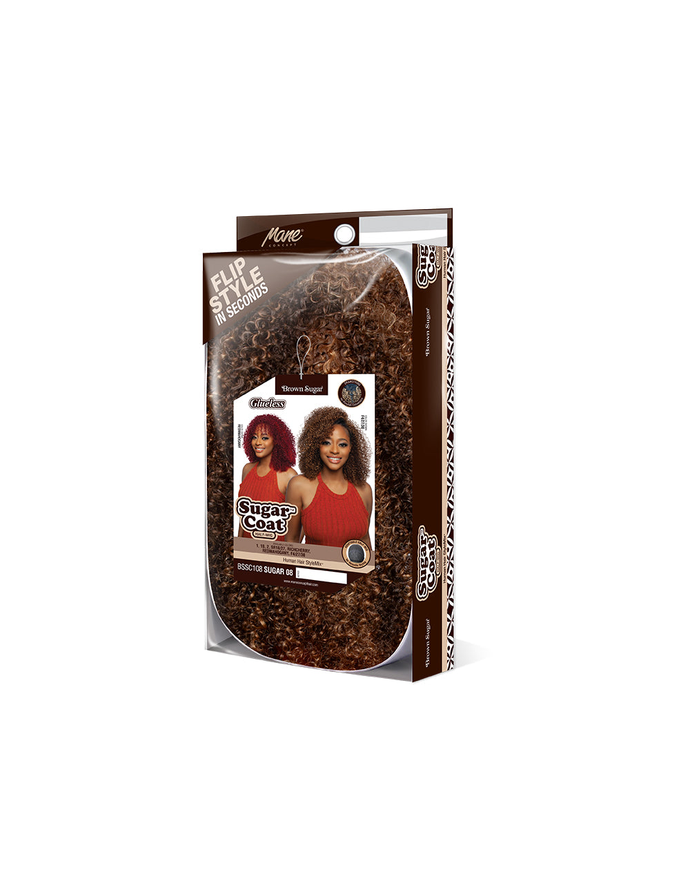 [Brown Sugar] Human Hair StyleMix Half Wig Brown Sugar Glueless Sugar Coat BSSC108 Sugar 08