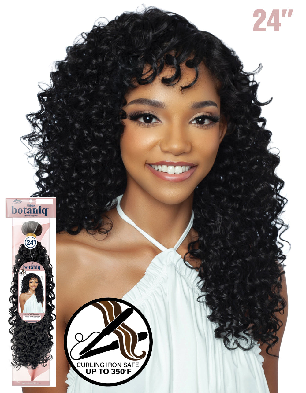 MEGA botaniq Human Hair StyleMix MBBM24-BURMESE CURL 24"