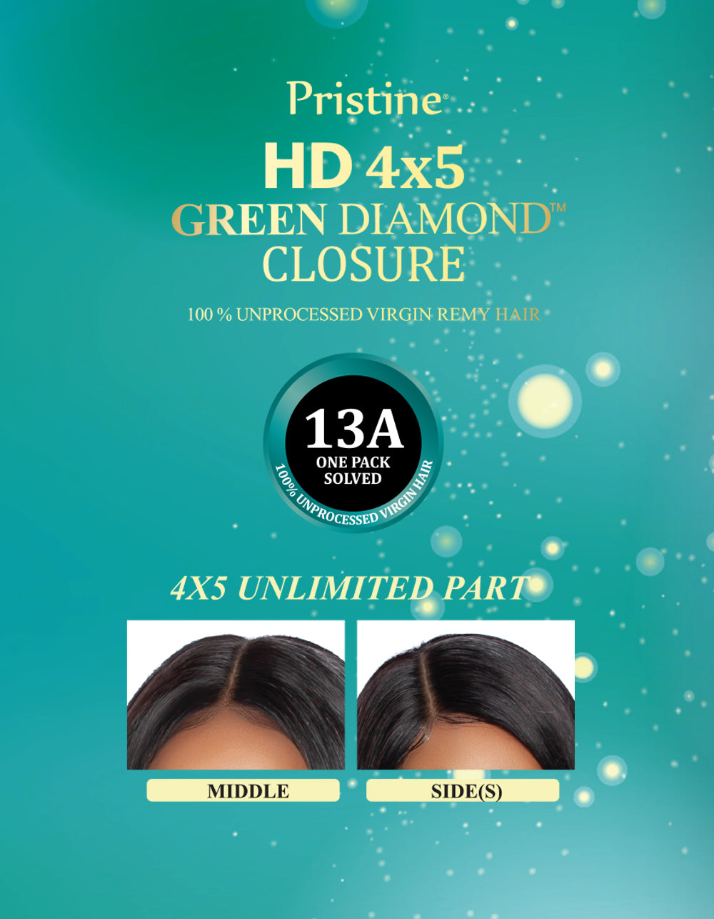 [Green Diamond] 100% Human Hair HD 4x5 DEEP WAVE Closure - (PGD45310-45314)