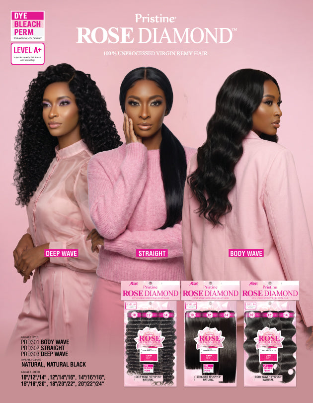 [Rose Diamond] Pristine 100% Unprocessed Virgin Remy Hair - PRD301 - BODY WAVE