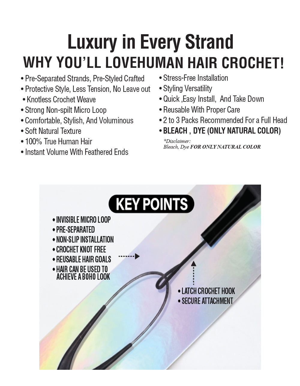 [Pristine] 100% Human Hair Crochet Braids 2X Micro Feather Crochet - PRHC204 3A DEEP WAVE 18"