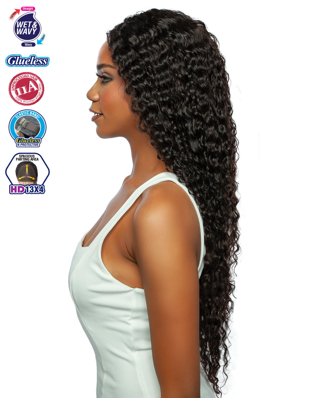 [TRILL]HD 13X4 EAR TO EAR LACE FRONT WIG TRE2168- Jerry Curl 30"