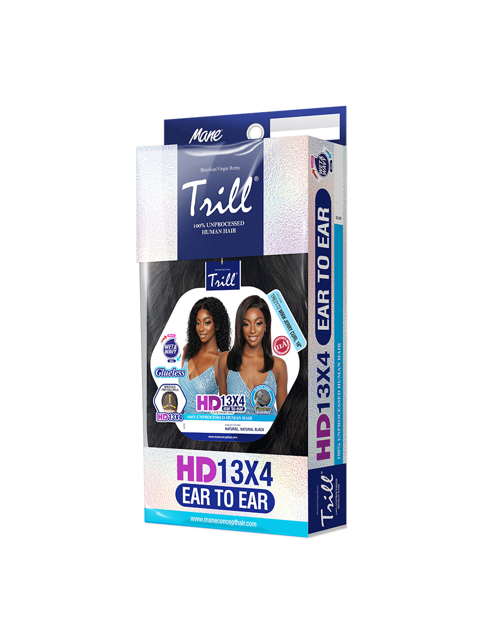 [TRILL]HD 13X4 EAR TO EAR LACE FRONT WIG TRE2172- Jerry Curl 18"