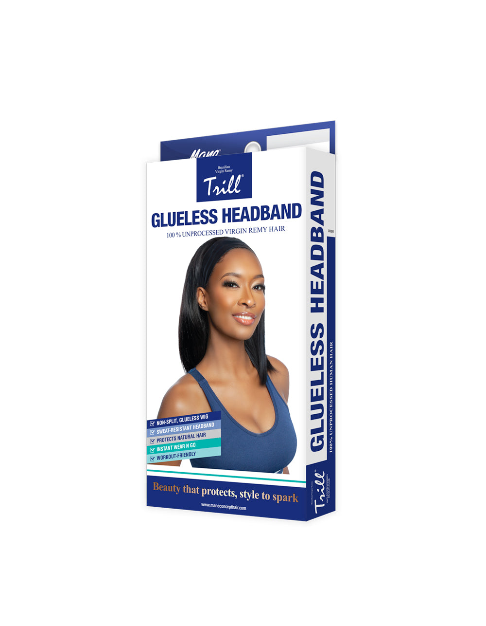 [TRILL] 100% Unprocessed Human Hair Glueless HeadBand Lace Wig- TRHB201 STRAIGHT HEADBAND 14"