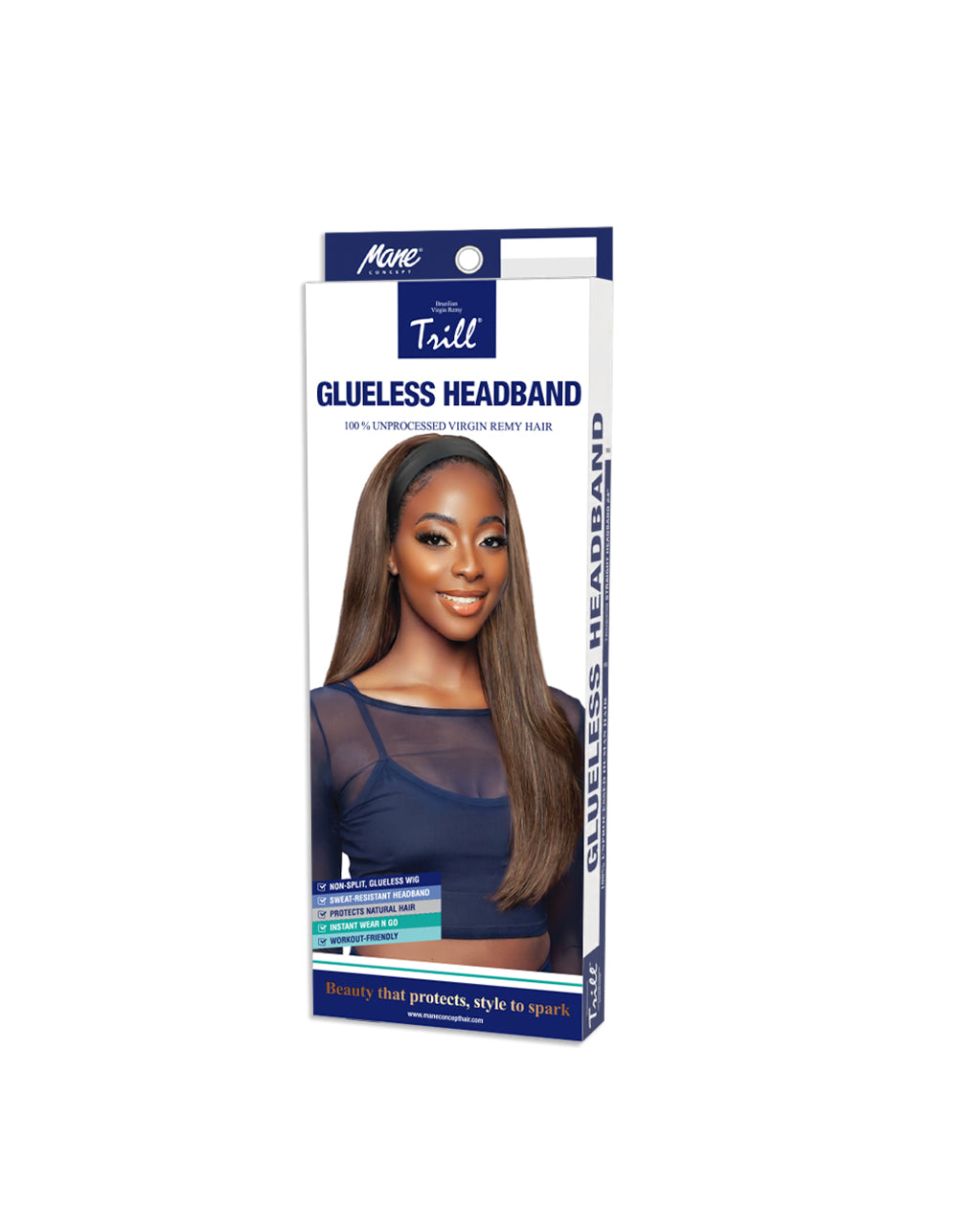 [TRILL] 100% Unprocessed Human Hair Glueless HeadBand Lace Wig- TRHB209 STRAIGHT HEADBAND 24"