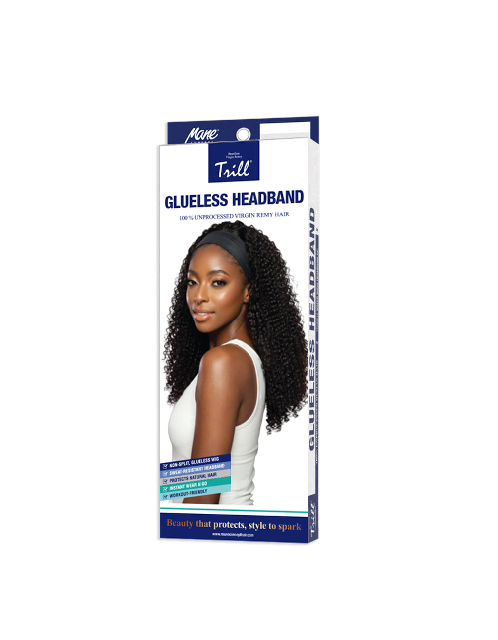 [TRILL] 100% Unprocessed Human Hair Glueless HeadBand Lace Wig- TRHB212 WATER WAVE 24"