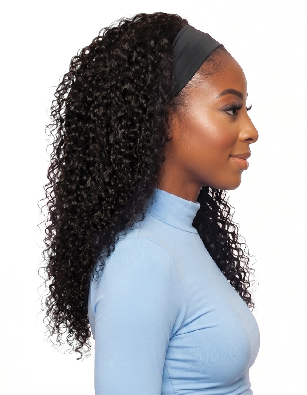 [TRILL] 100% Unprocessed Human Hair Glueless HeadBand Lace Wig- TRHB213 BURMESE CURL 24"
