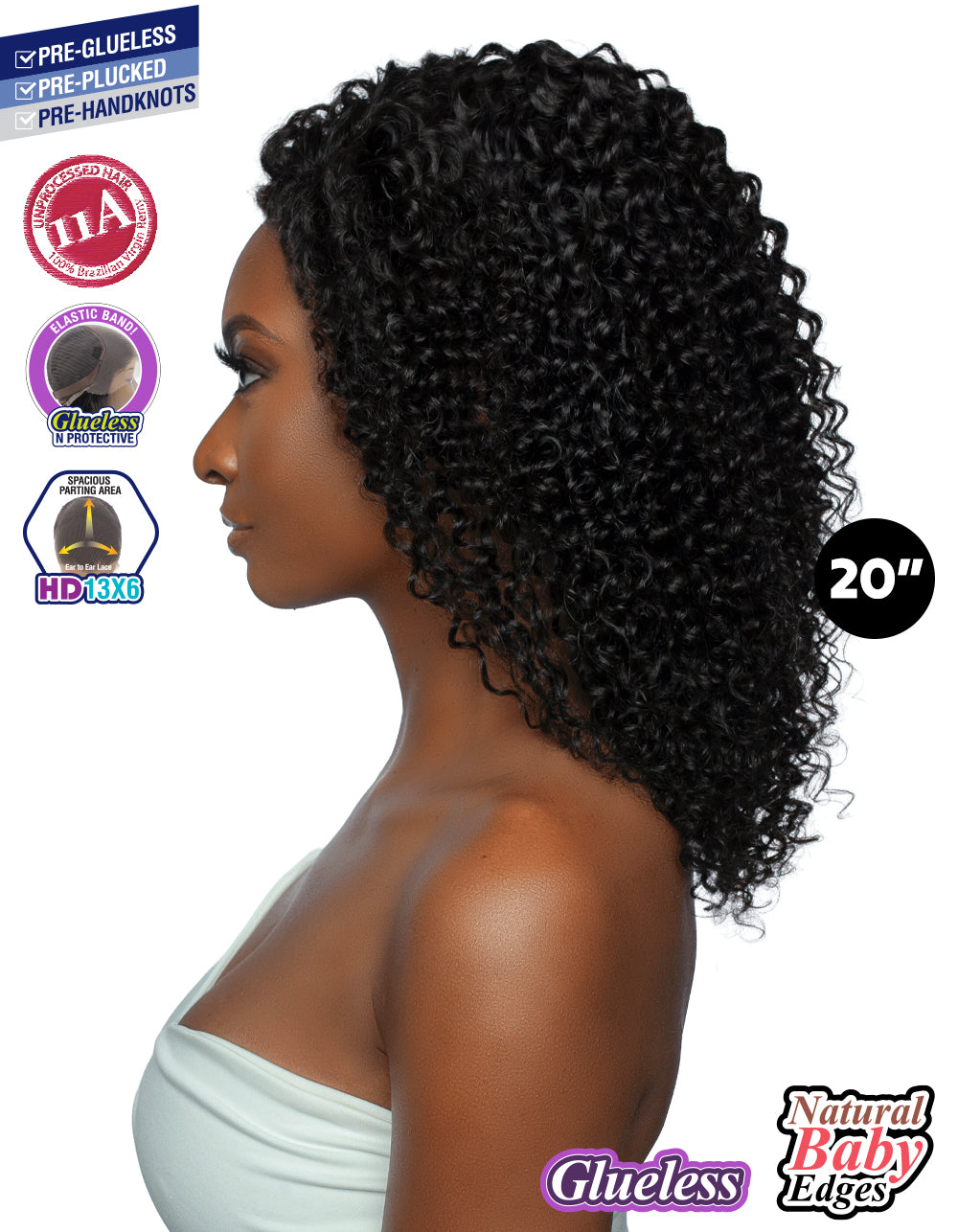 [TRILL]100% Unprocessed Virgin Human Hair HD13X6 Ear To Ear Handtied Free Part Lace Front Wig TRP2205 SPANISH 20"