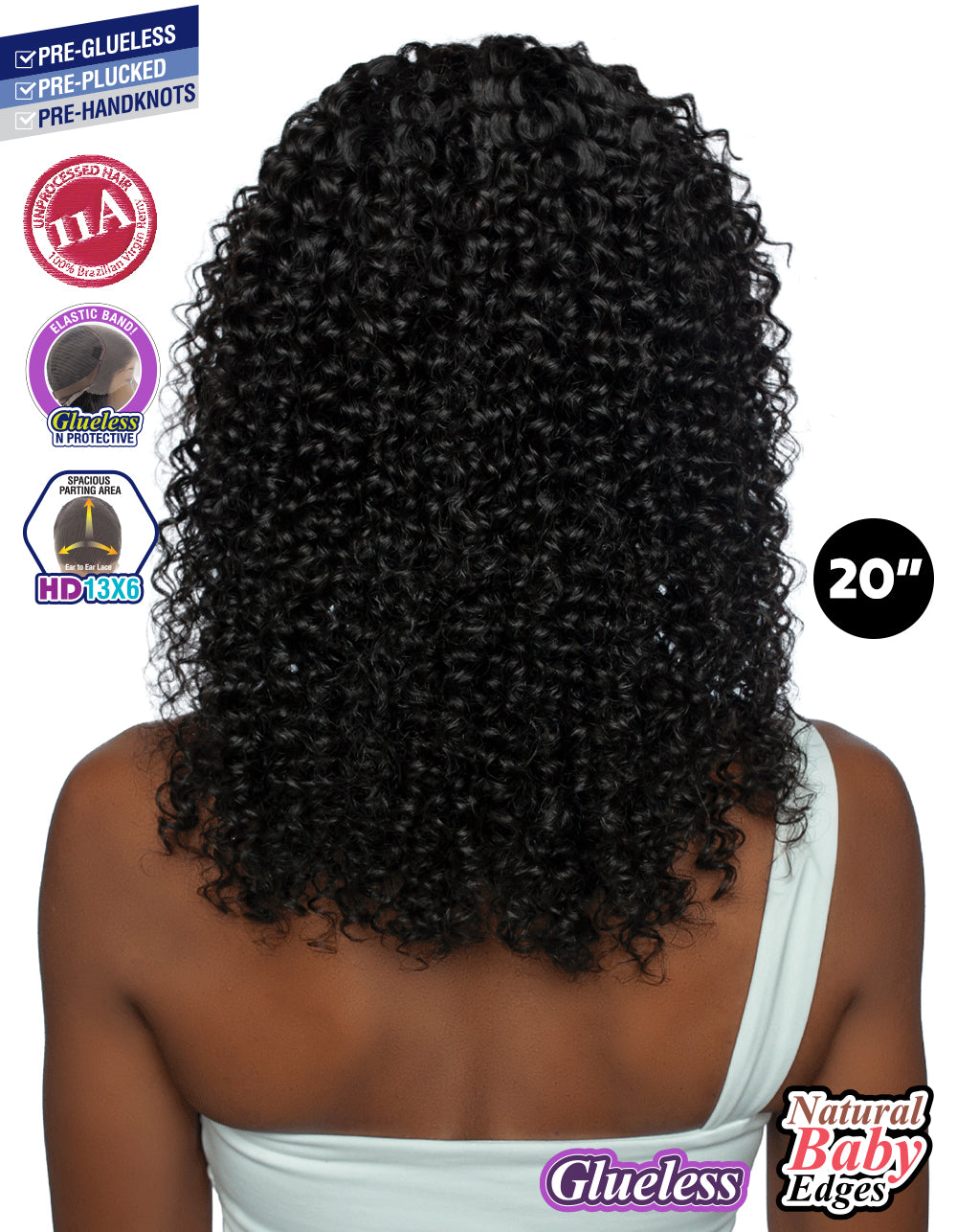 [TRILL]100% Unprocessed Virgin Human Hair HD13X6 Ear To Ear Handtied Free Part Lace Front Wig TRP2205 SPANISH 20"