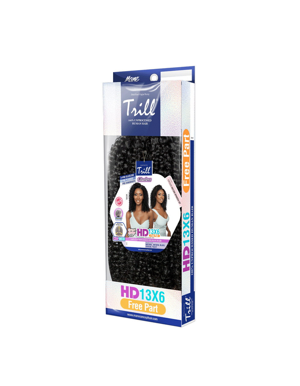 [TRILL]100% Unprocessed Virgin Human Hair HD13X6 Ear To Ear Handtied Free Part Lace Front Wig TRP2205 SPANISH 20"
