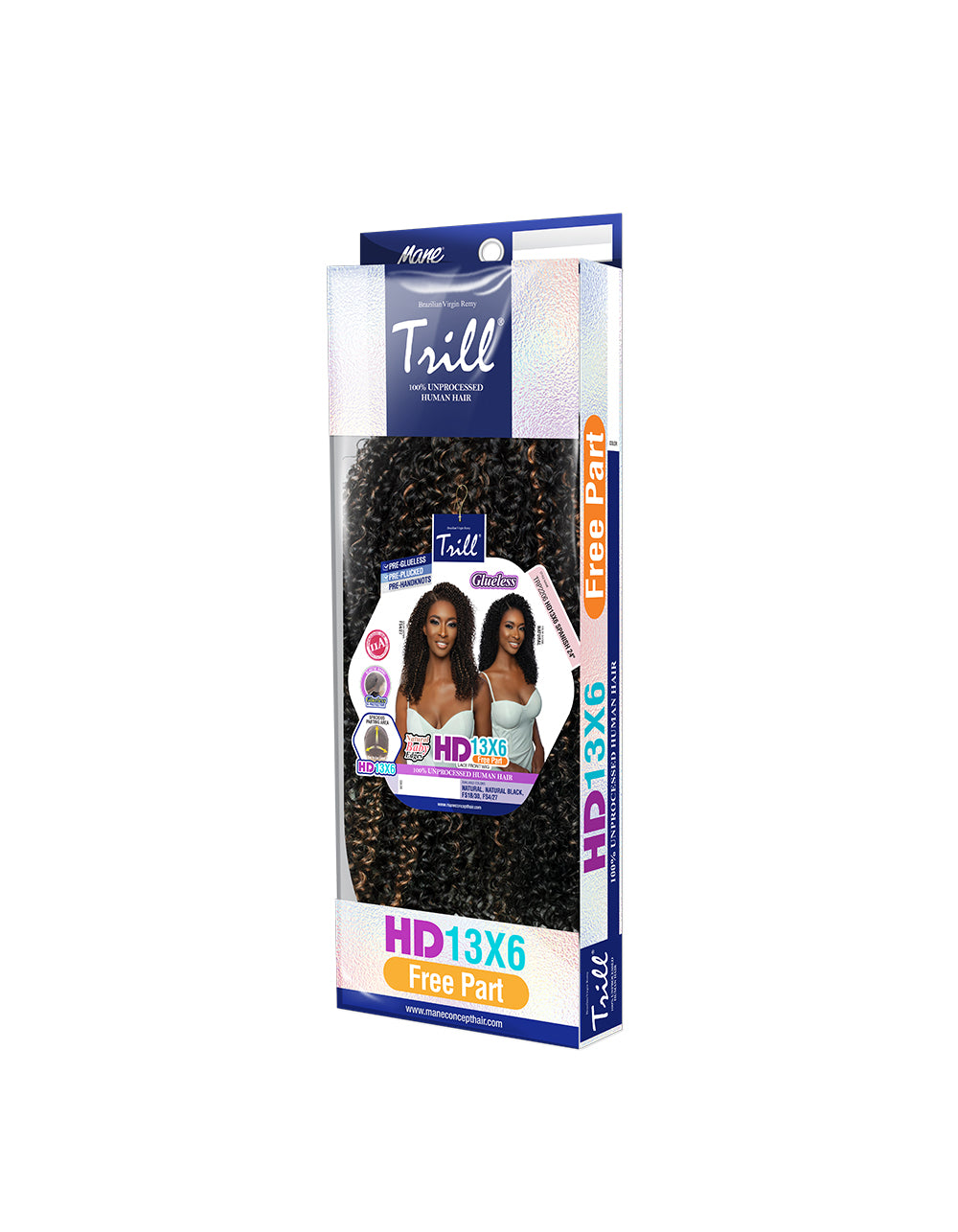 [TRILL]100% Unprocessed Virgin Human Hair HD13X6 Ear To Ear Handtied Free Part Lace Front Wig TRP2206 SPANISH 24"